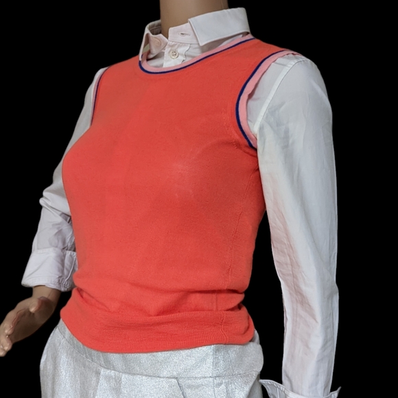 Orange JCrew Sweater Vest Top - Picture 4 of 12